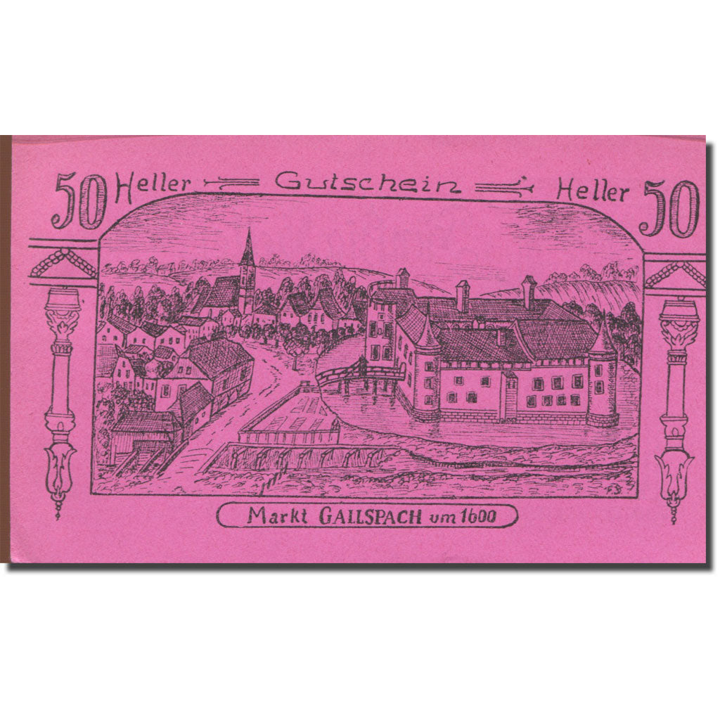 Banknote, Austria, Gallspach, 50 Heller, Texte, 1920, AU(55-58), Mehl:FS 219