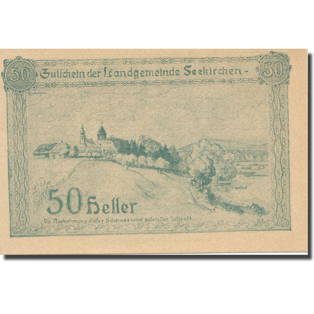 Banknote, Austria, Seekirchen Sbg. Landgemeinde, 50 Heller, Texte 2, 1920