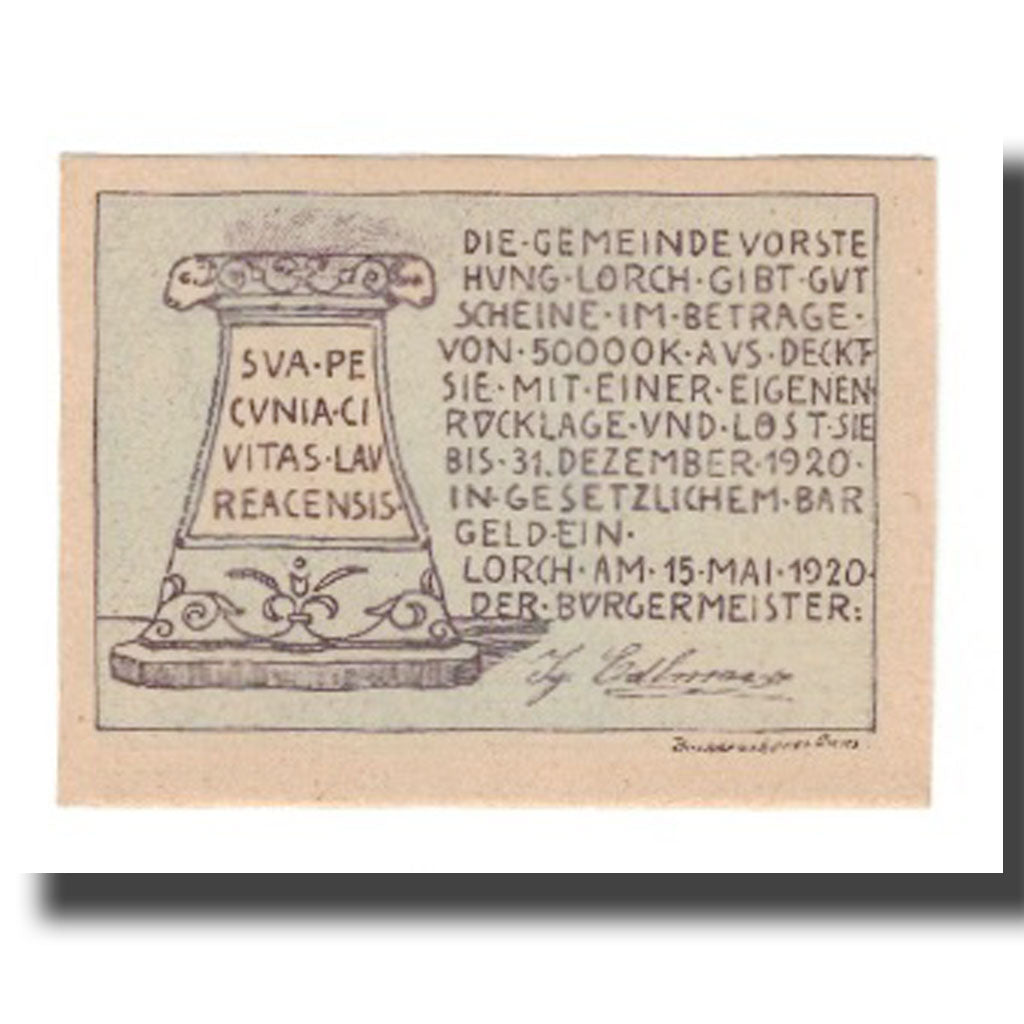 Banconote, Austria, Lorch O.Ö. Gemeinde, 30 Heller, Texte 2, 1920, 1920-12-31