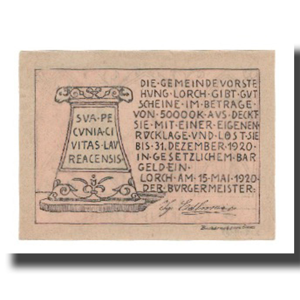Banknote, Austria, Lorch O.Ö. Gemeinde, 30 Heller, Texte 3, 1920, 1920-12-31
