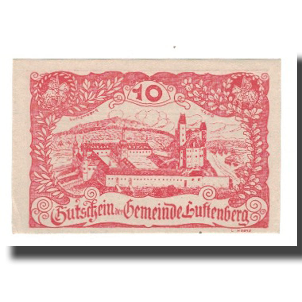 Geldschein, Österreich, Luftenberg O.Ö. Gemeinde, 10 Heller, Texte, 1920