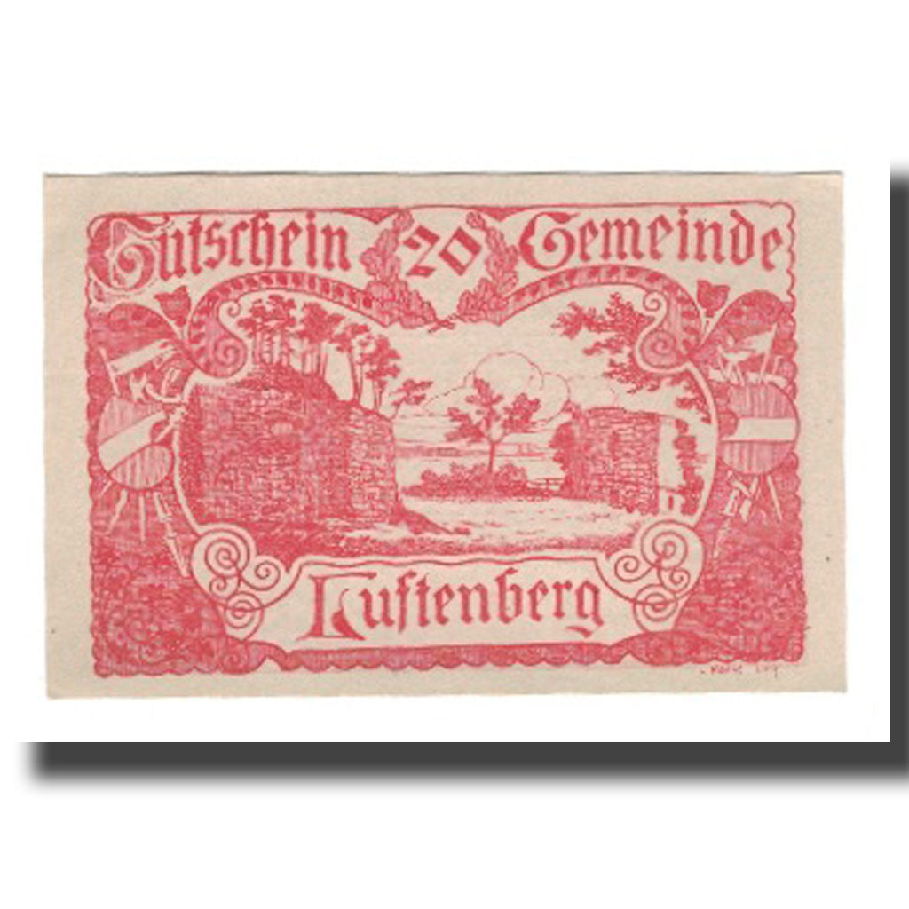 Geldschein, Österreich, Luftenberg O.Ö. Gemeinde, 20 Heller, texte 1, 1920