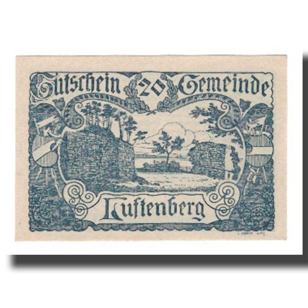 Geldschein, Österreich, Luftenberg O.Ö. Gemeinde, 20 Heller, Texte 3, 1920
