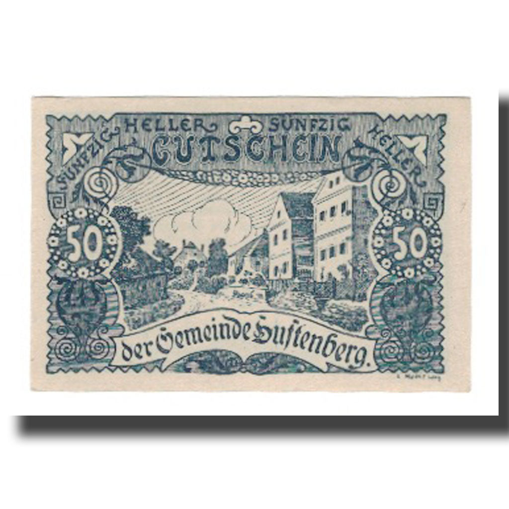 Geldschein, Österreich, Luftenberg O.Ö. Gemeinde, 50 Heller, Texte 4, 1920