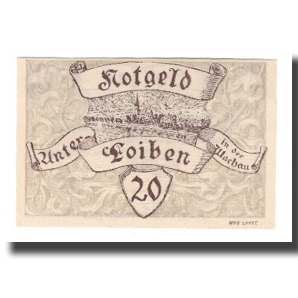 Banconote, Austria, Unter-Loiben N.Ö. Gemeinde, 20 Heller, texte 1, 1920