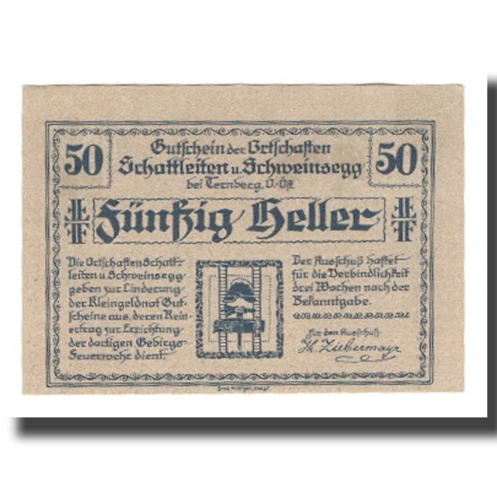 Banknote, Austria, Schattleiten Und Schweinsegg Bei Ternberg, O.Ö.