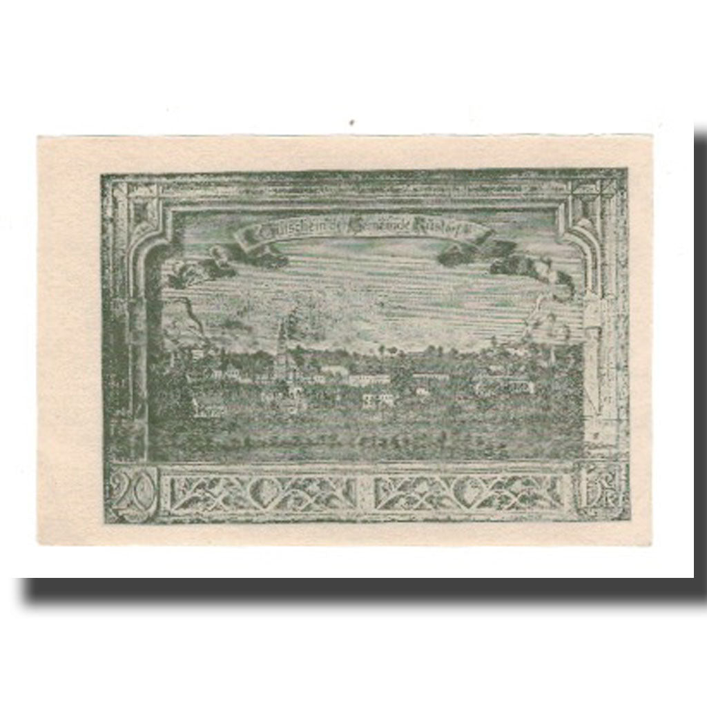 Banknot, Austria, Rüstorf O.Ö. Gemeinde, 20 Heller, texte 1, 1920, 1920-12-31