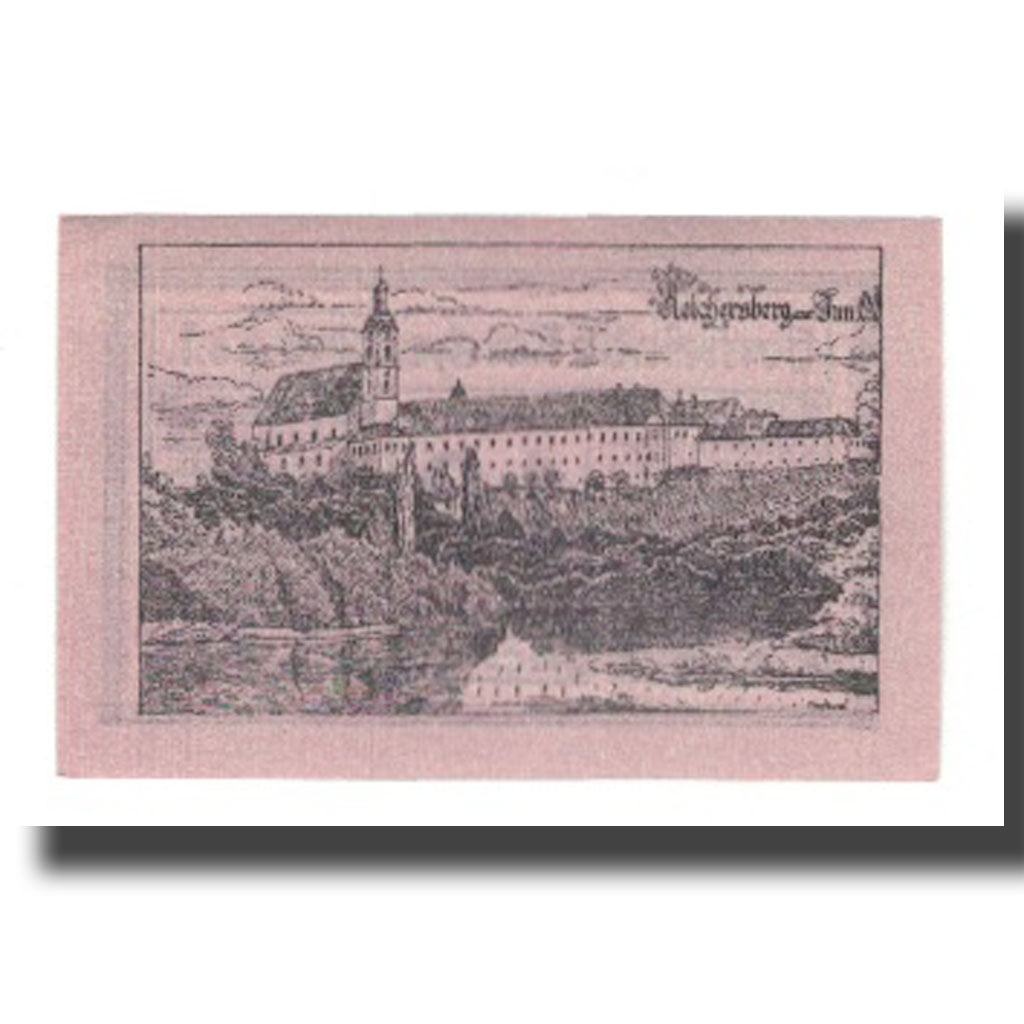 Banknot, Austria, Reichersberg O.Ö. Gemeinde, 10 Heller, paysage, 1920