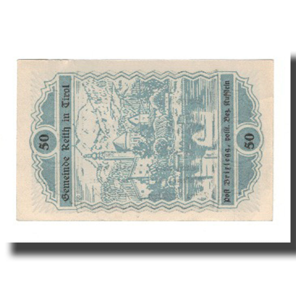 Banknote, Austria, Reith Tirol Gemeinde, 50 Heller, paysage 2, 1920, 1920-11-01
