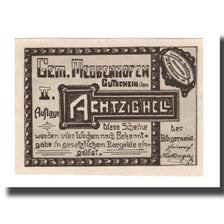 Banconote, Austria, Meggenhofen O.Ö. Gemeinde, 80 Heller, personnage 1, 1921