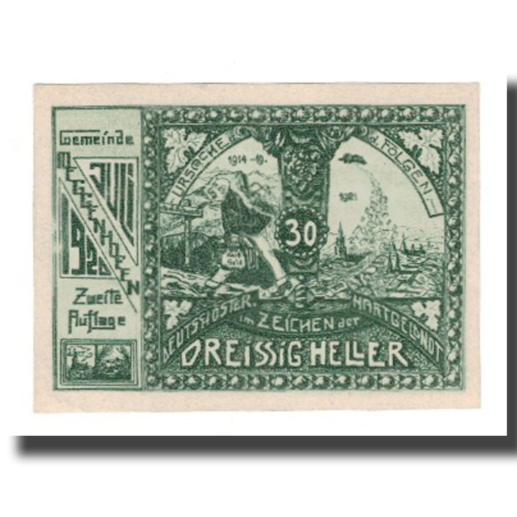 Banknote, Austria, Meggenhofen O.Ö. Gemeinde, 30 Heller, personnage, 1921