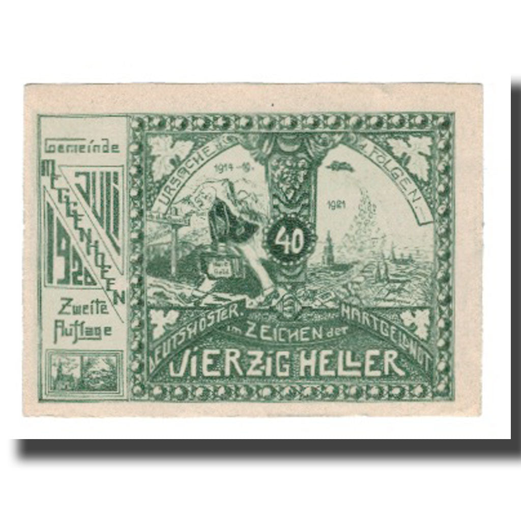 Geldschein, Österreich, Meggenhofen O.Ö. Gemeinde, 40 Heller, personnage 3