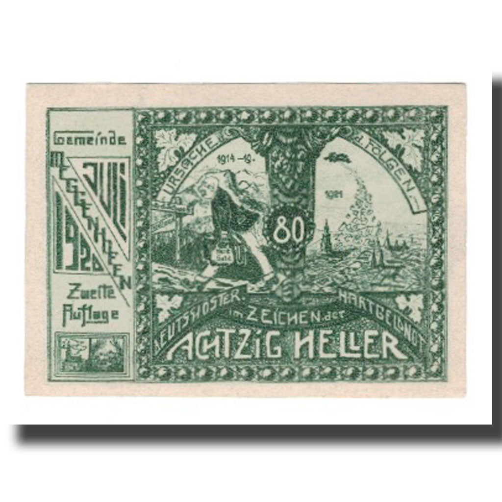 Geldschein, Österreich, Meggenhofen O.Ö. Gemeinde, 80 Heller, personnage 4
