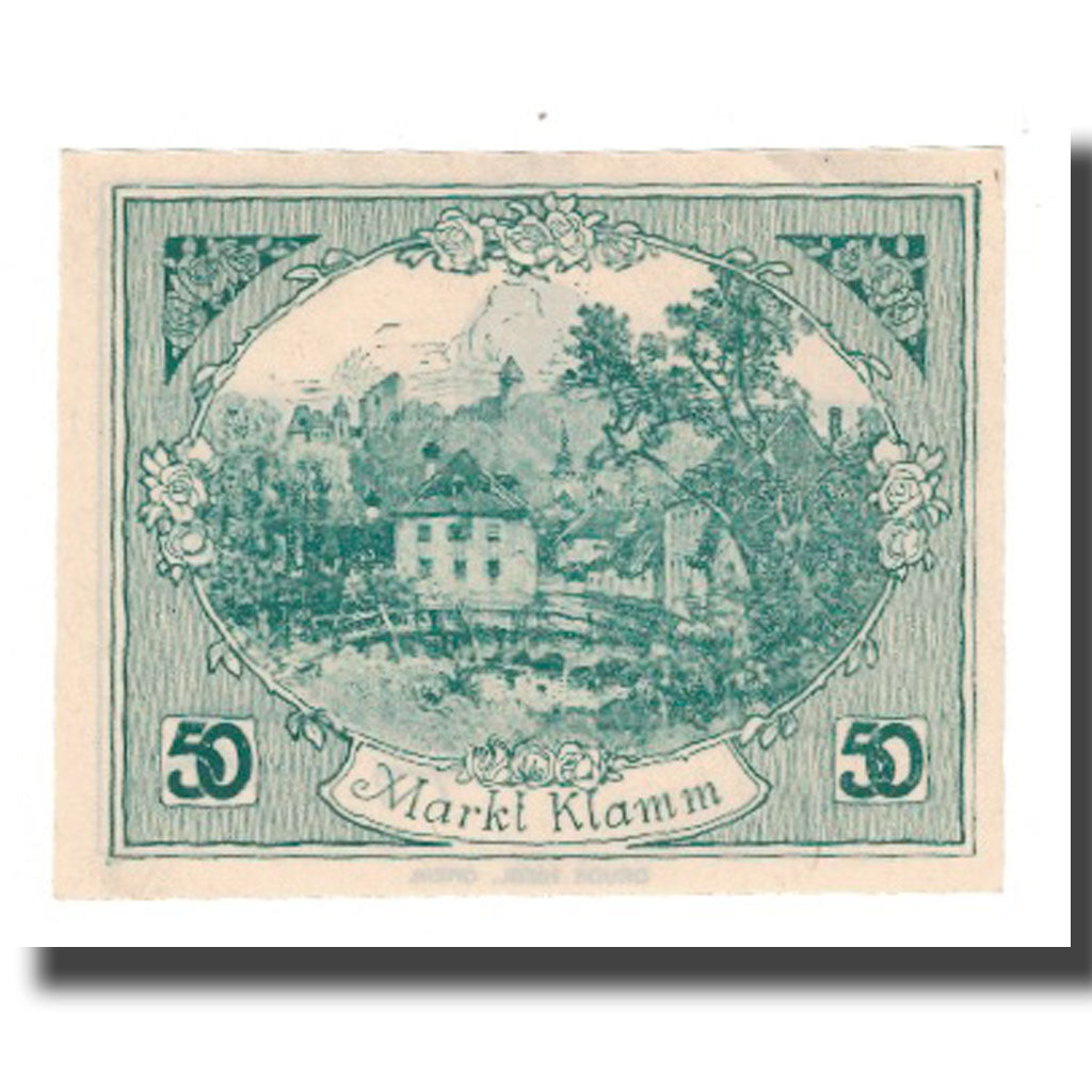 Banknot, Austria, Klamm O.Ö. Marktgemeinde, 50 Heller, Texte, 1921, 1921-04-30