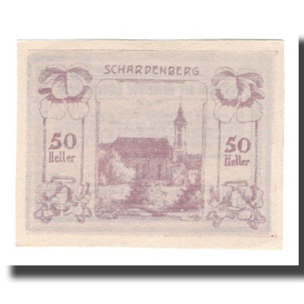 Nota, Áustria, Schardenberg O.Ö. Gemeinde, 50 Heller, Texte, 1920, 1920-12-31