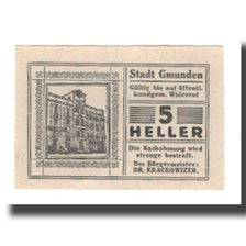 Biljet, Oostenrijk, Gmunden O.Ö. Stadt, 5 Heller, N.D, SUP, Mehl:FS 240IV