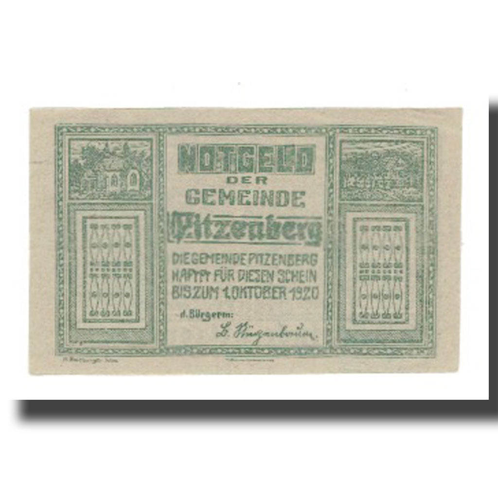 Banknot, Austria, Pitzenberg O.Ö. Gemeinde, 10 Heller, paysan, 1920