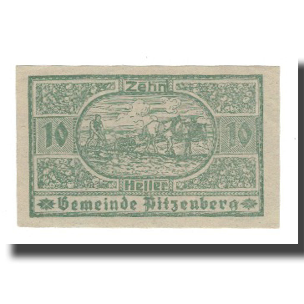 Banknot, Austria, Pitzenberg O.Ö. Gemeinde, 10 Heller, paysan, 1920