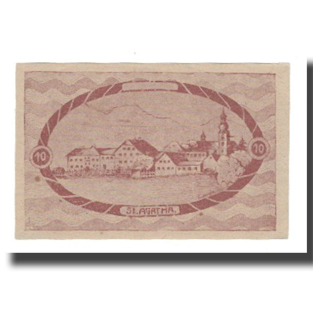Banknot, Austria, St. Agatha Bei Weizenkirchen O.Ö. Gemeinde, 10 Heller, Texte
