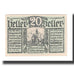 Banknot, Austria, St. Veit im Pongau Sbg. Marktgemeinde, 20 Heller, personnage