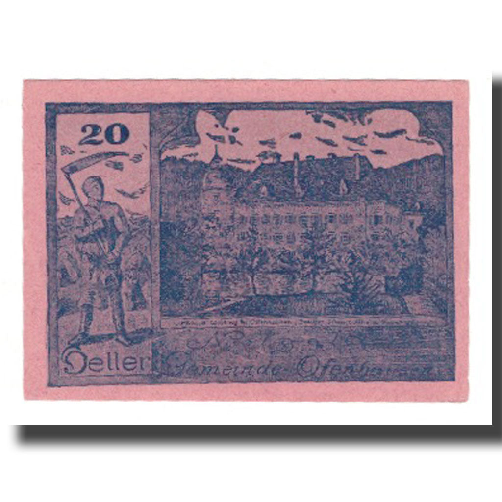 Banknot, Austria, Offenhausen O.Ö. Gemeinde, 20 Heller, Texte, Undated