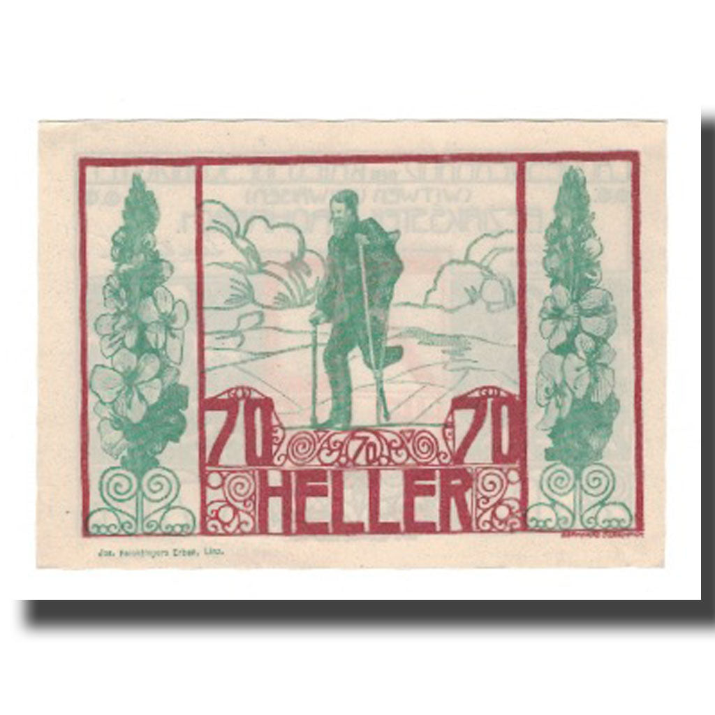 Banconote, Austria, Losenstein O.Ö. Gemeinde, 50 Heller, paysage, 1920