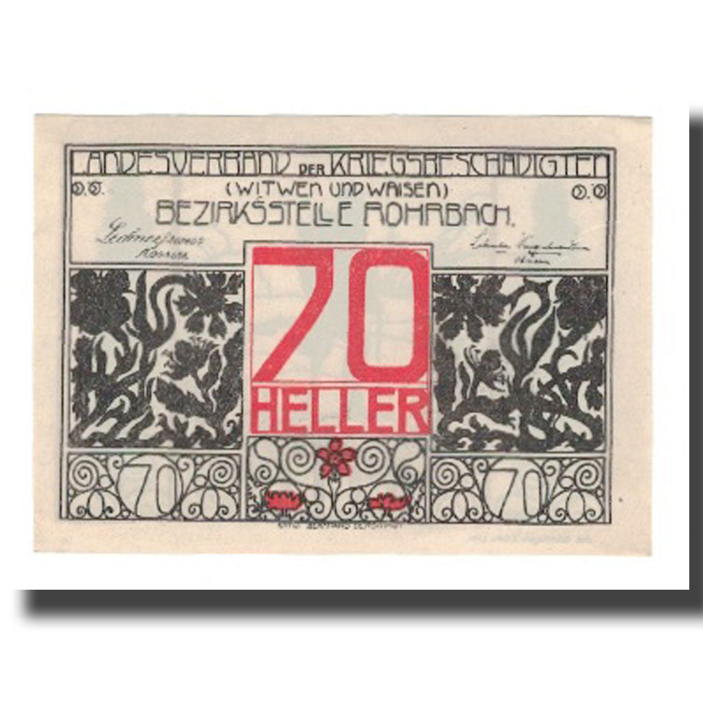 Banknot, Austria, Rohrbach O.Ö. Prv. Landesverband der Kriegsbeschädigten, 70