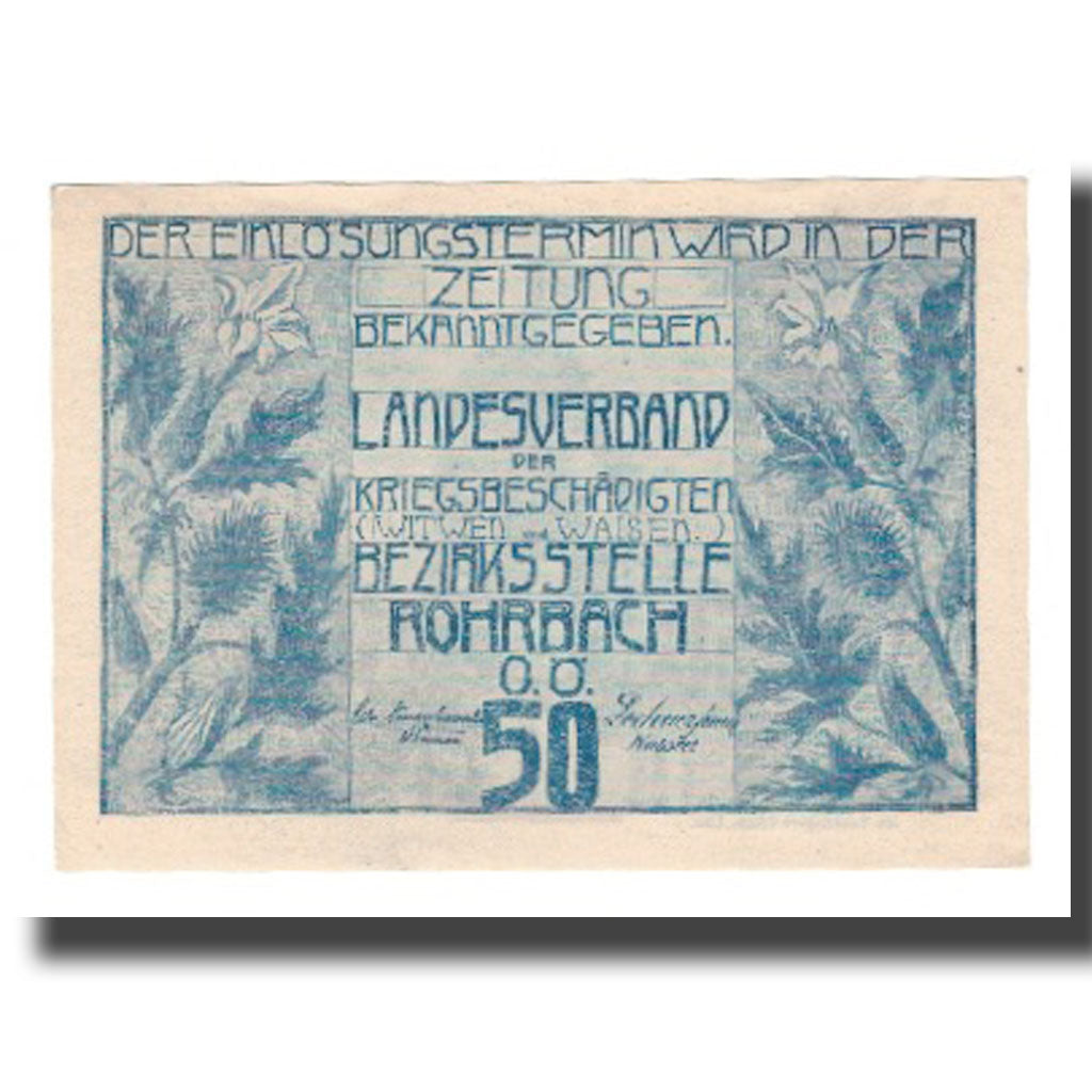 Banconote, Austria, Rohrbach O.Ö. Prv. Landesverband der Kriegsbeschädigten
