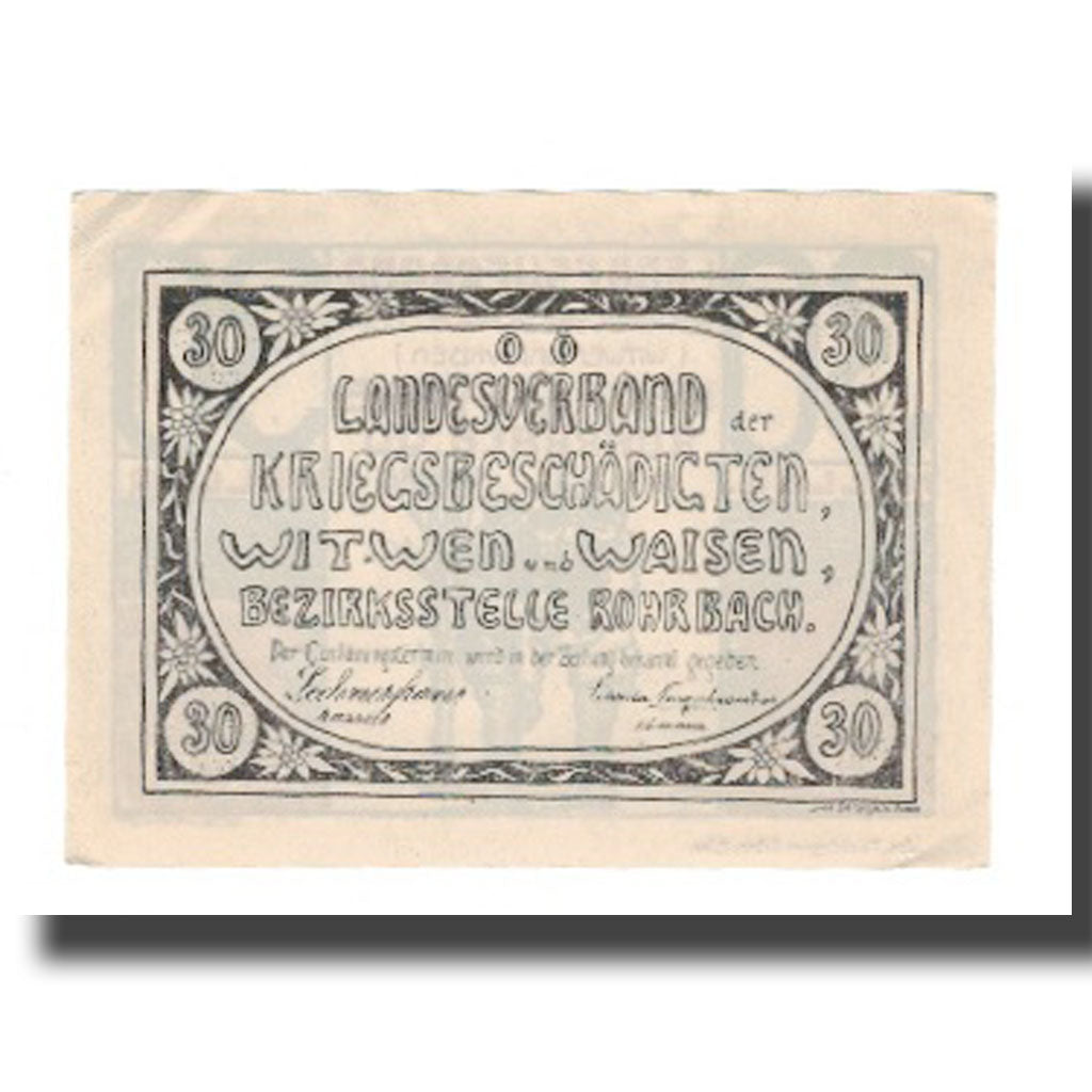 Banconote, Austria, Rohrbach O.Ö. Prv. Landesverband der Kriegsbeschädigten