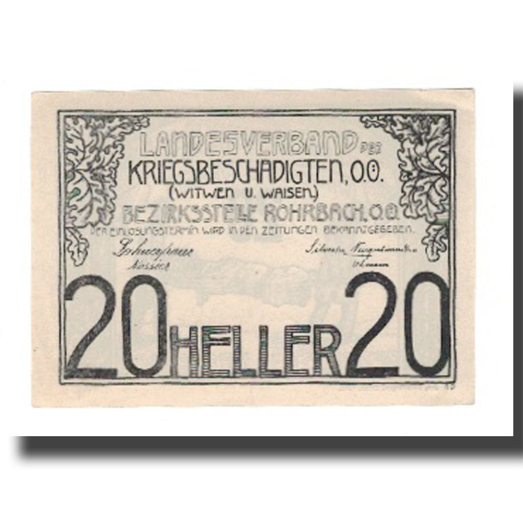 Banknot, Austria, Rohrbach O.Ö. Prv. Landesverband der Kriegsbeschädigten, 20