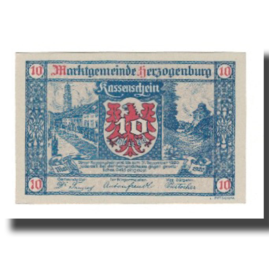 Geldschein, Österreich, Herzogenburg N.Ö. Marktgemeinde, 10 Heller, N.D, 1920