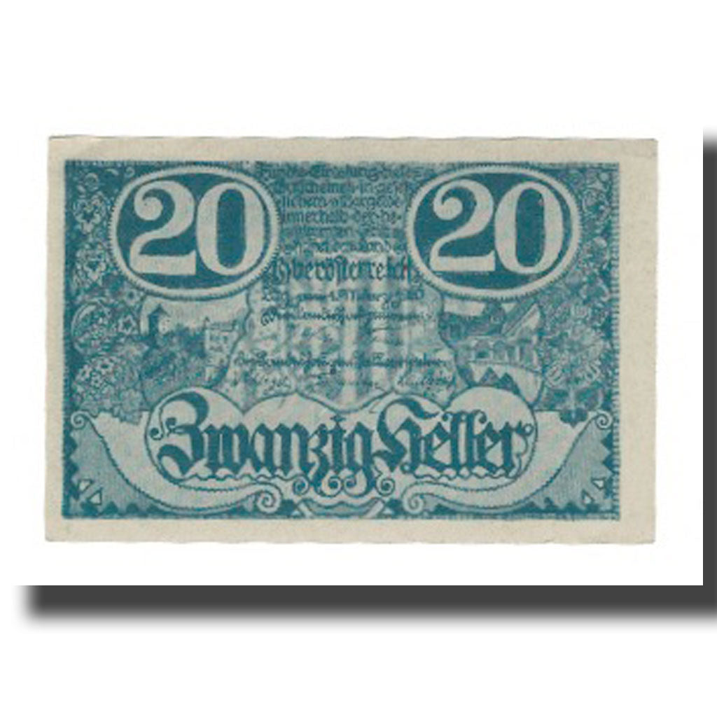 Banknot, Austria, Oberösterreich O.Ö. Land, 20 Heller, valeur faciale
