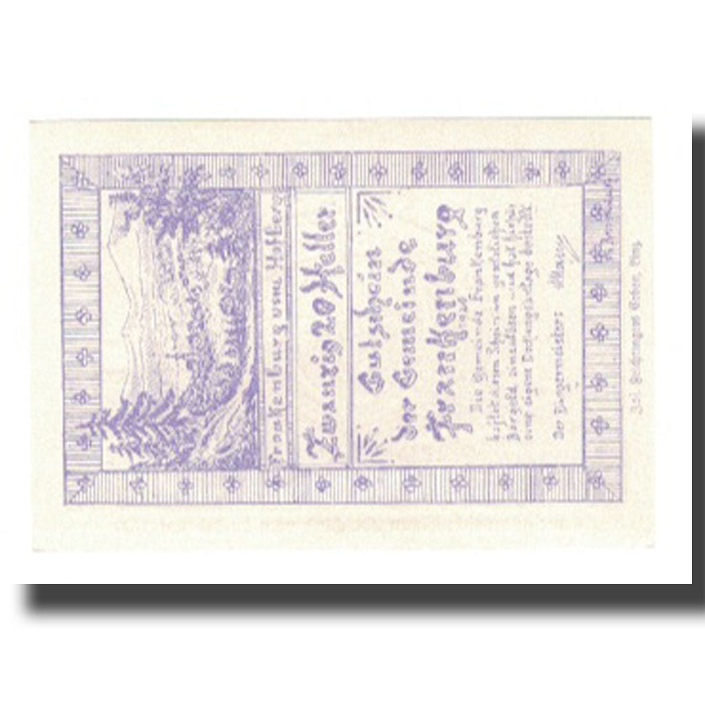 Banknot, Austria, Frankenburg O.Ö. Gemeinde, 20 Heller, valeur faciale, 1920