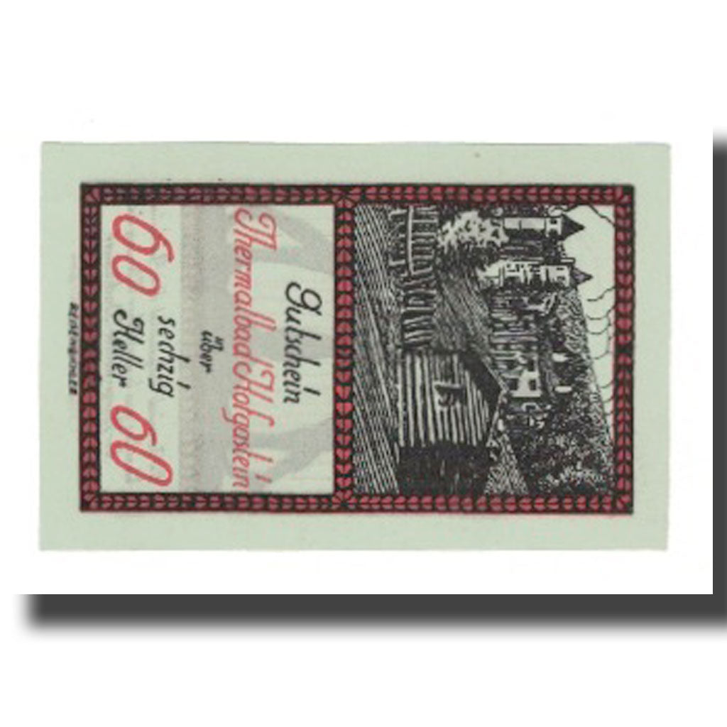 Banknot, Austria, Hofgastein Sbg Gemeinde, 60 Heller, personnage, 1920