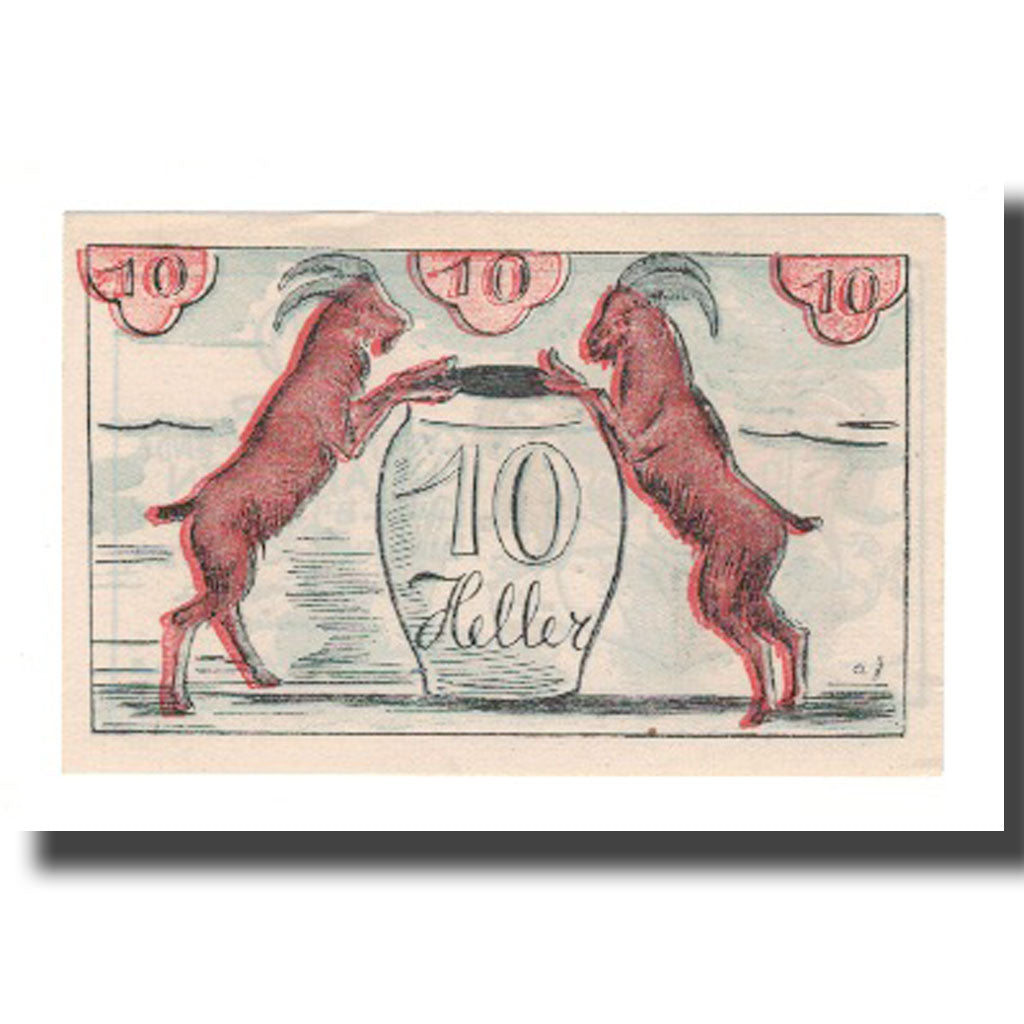 Geldschein, Österreich, Maishofen Sbg. Gemeinde, 10 Heller, Blason, 1920