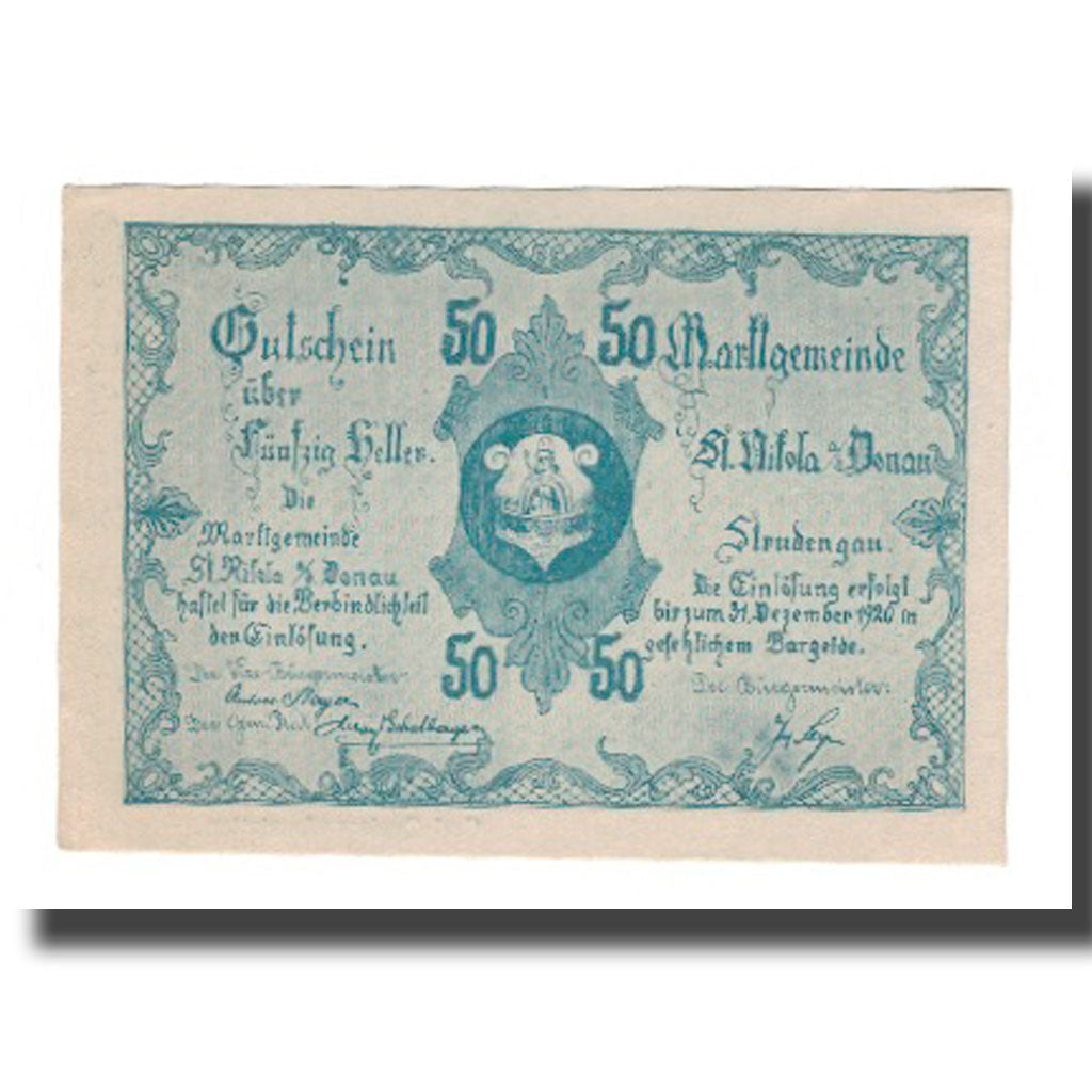 Banknot, Austria, St. Nikola a.d. Donau im Strudengau O.Ö. Marktgemeinde, 50