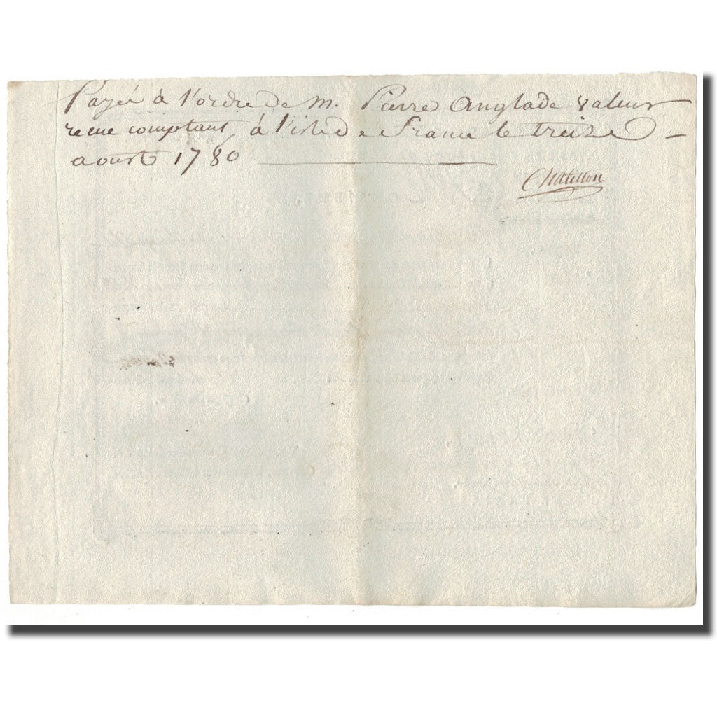 Francia, Traite, Colonies, Isle de Bourbon, 3000 Livres Tournois, 1780, SPL-