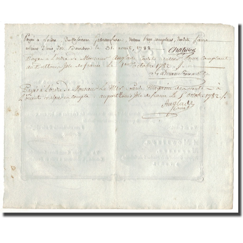 Frankreich, Traite, Colonies, Isle de bourbon, 4661 Livres Tournois, 1782, VZ