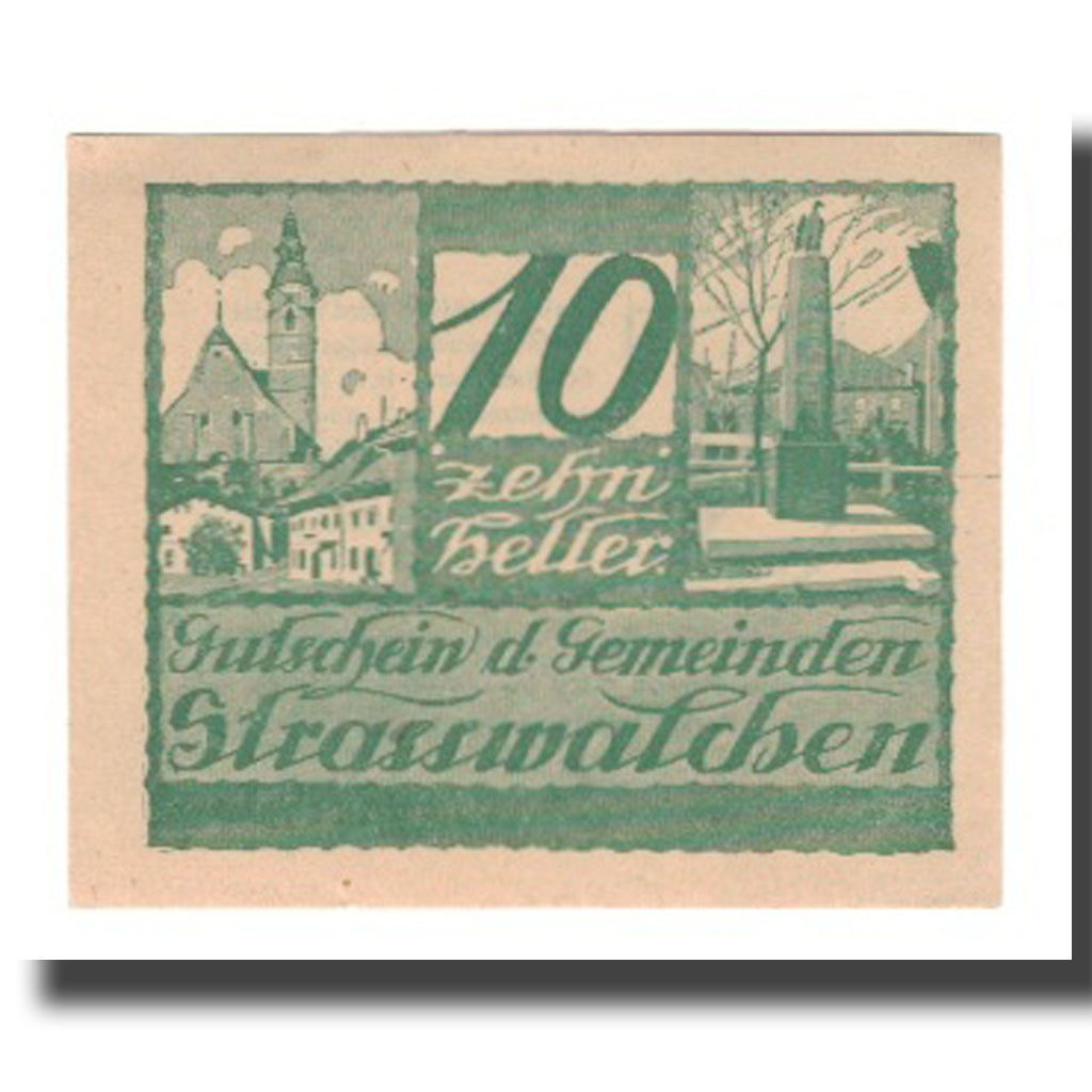 Banknot, Austria, Strasswalchen Sbg. Markt U. Landgemeinde, 10 Heller, Blason 1