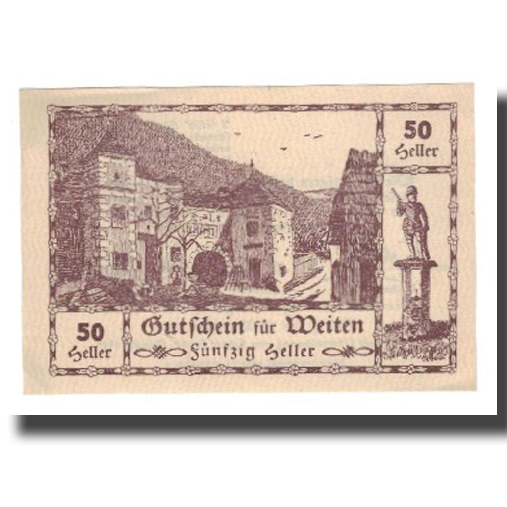 Geldschein, Österreich, Weiten N.Ö. Prv. Fr. Gruber, Gastwirt, Al. Lehner