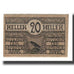 Geldschein, Österreich, Raab O.Ö. Marktgemeinde, 20 Heller, Texte, 1920, VZ