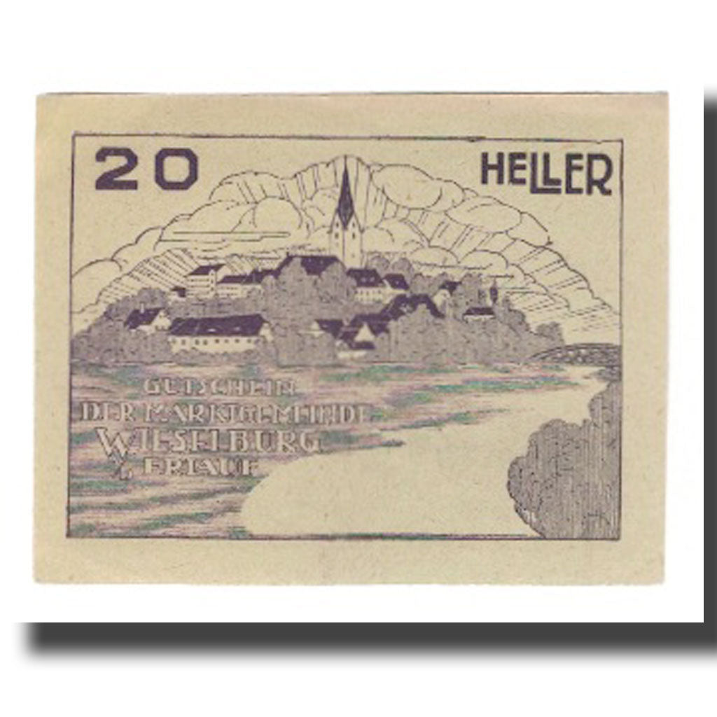 Banknot, Austria, Wieselburg an der Erlauf N.Ö. Marktgemeinde, 20 Heller