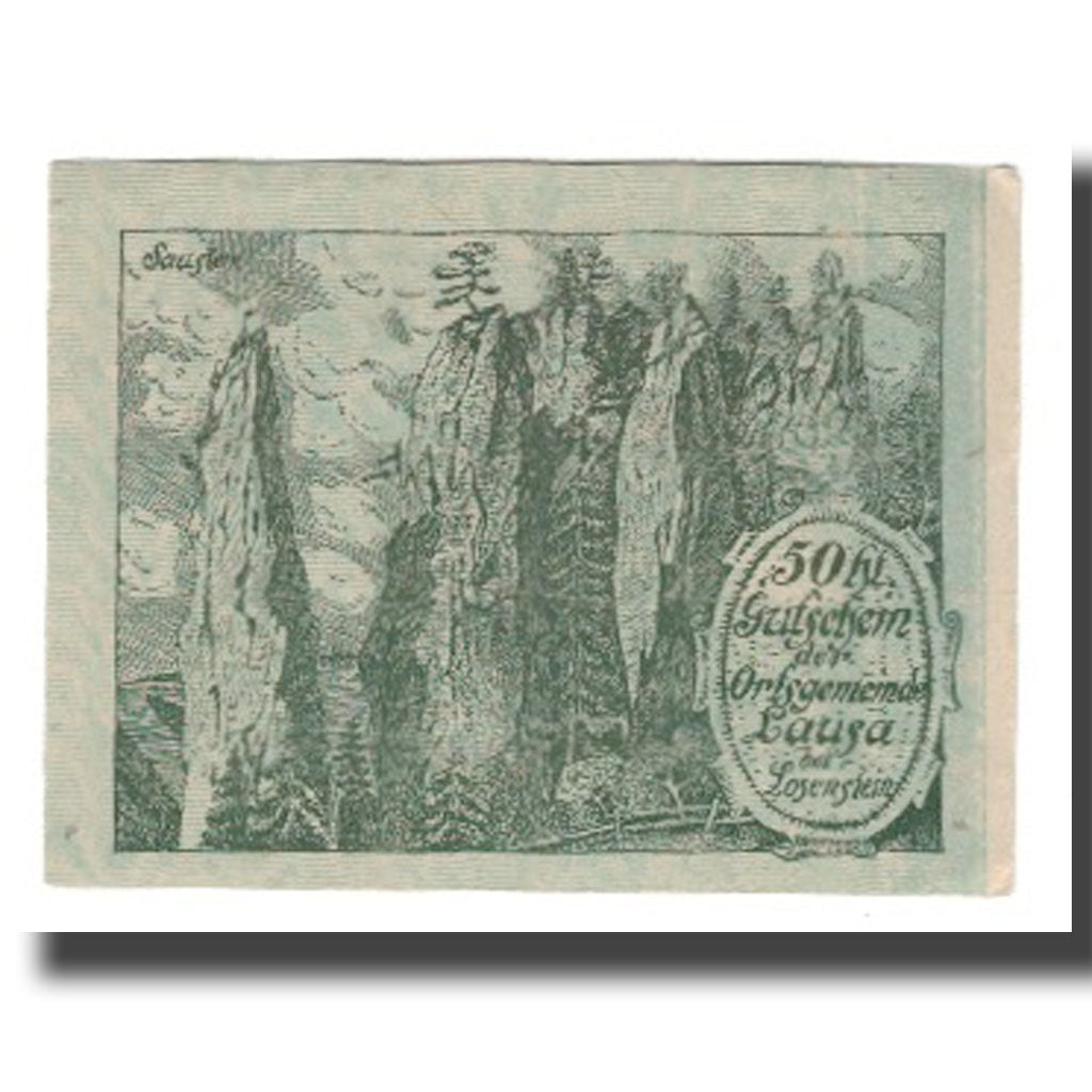 Geldschein, Österreich, Lausa bei Losenstein O.Ö. Ortsgemeinde, 50 Heller