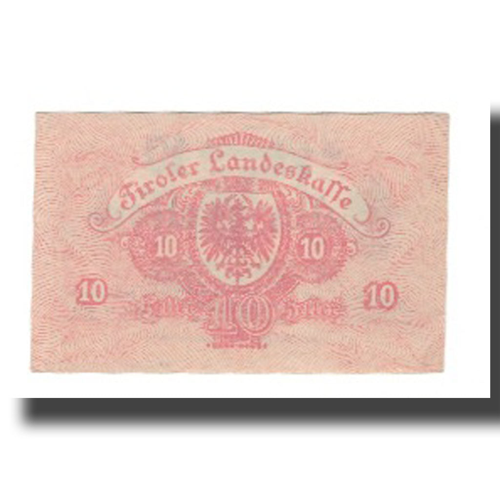 Banknote, Austria, Tiroler Landeskasse Tirol Land, 10 Heller, Blason, 1919