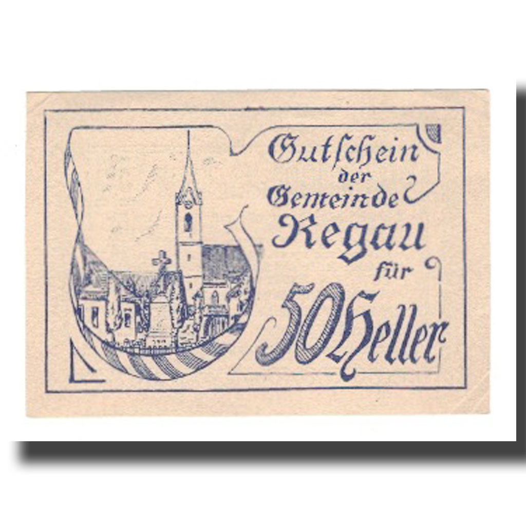 Banconote, Austria, Regau O.Ö. Gemeinde, 50 Heller, Texte, 1920, SPL-, Mehl:FS