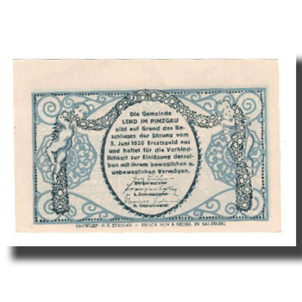 Banknot, Austria, Lend Sbg. Gemeinde, 50 Heller, Texte, 1920, Undated