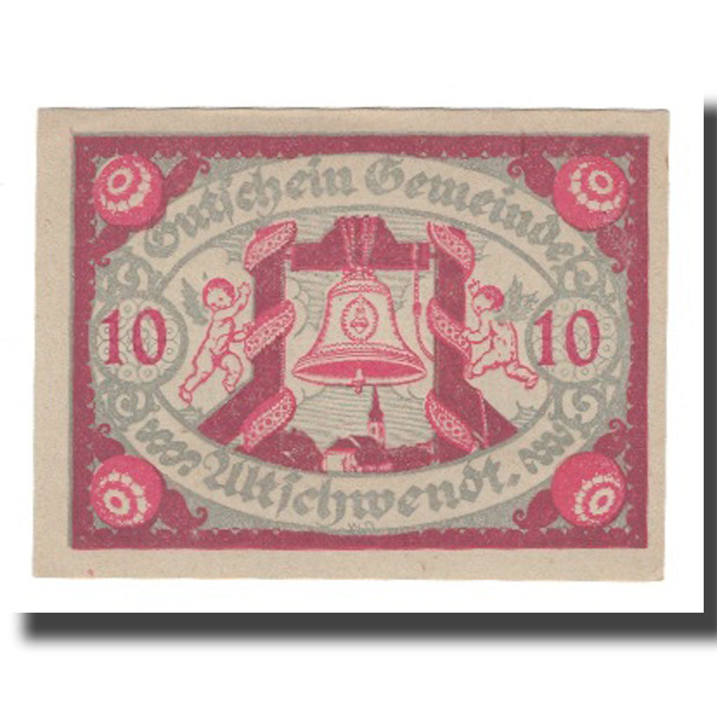 Banknot, Austria, Altschwendt O.Ö. Gemeinde, 10 Heller, Texte, 1920, Undated