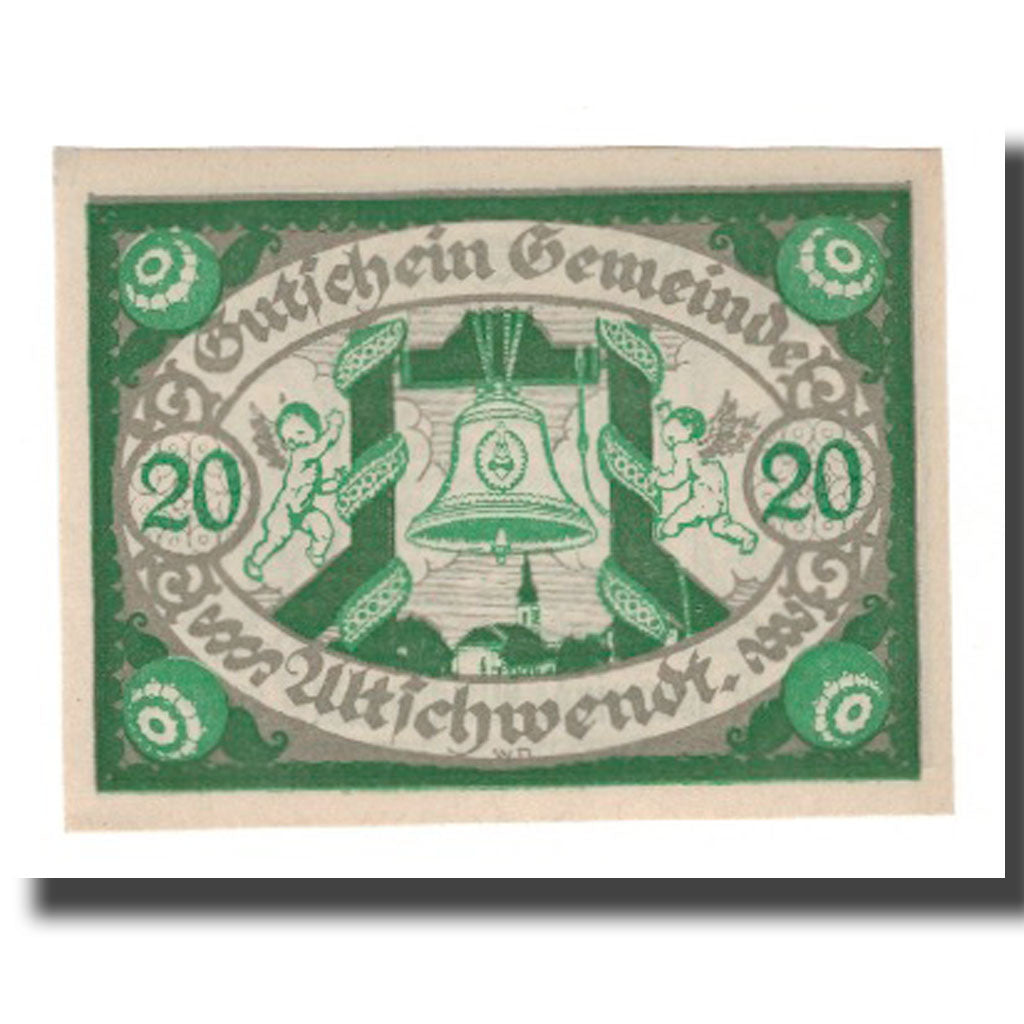 Banknot, Austria, Altschwendt O.Ö. Gemeinde, 20 Heller, texte 1, 1920, Undated