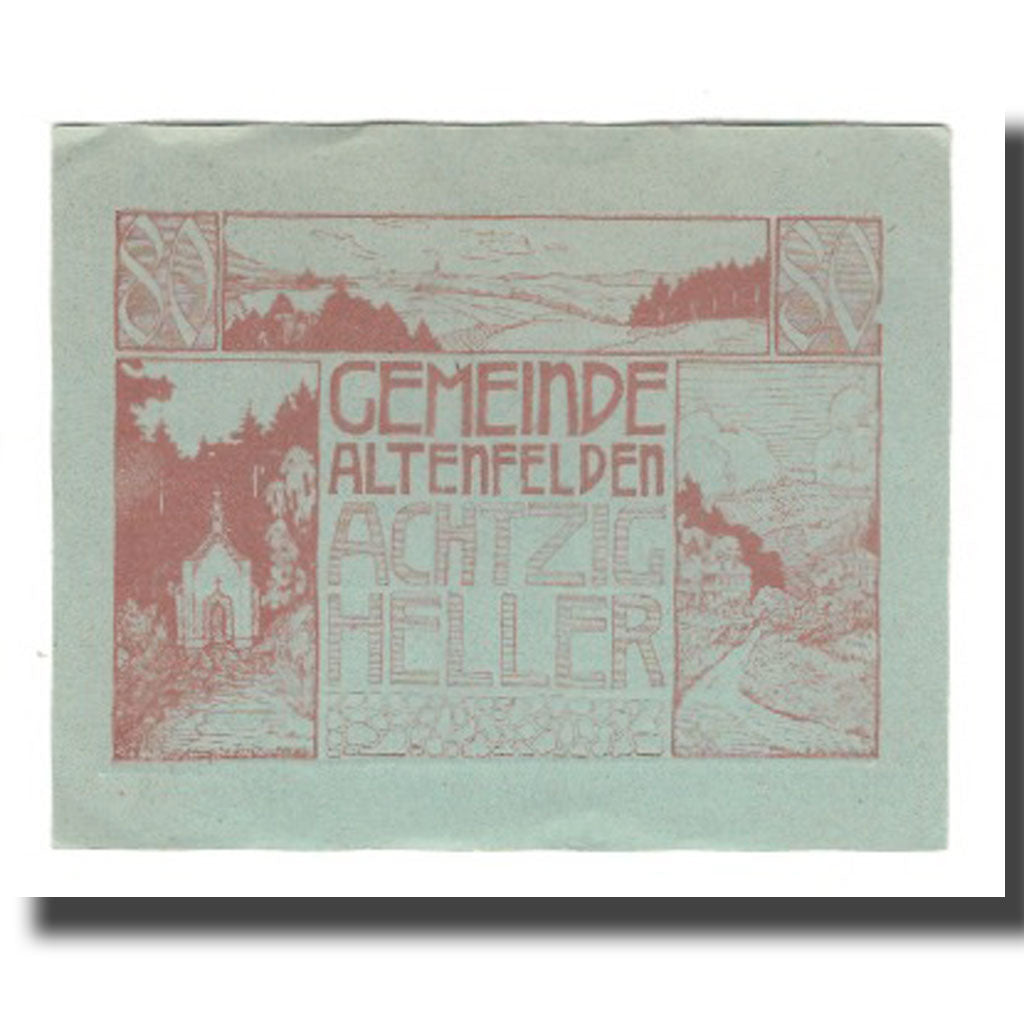 Banconote, Austria, Altenfelden O.Ö. Gemeinde, 80 Heller, paysage, 1920