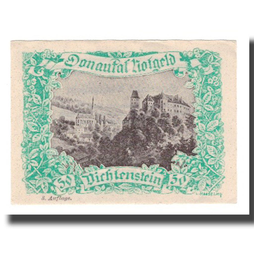 Banknot, Austria, Donautalnotgeld O.Ö. der Gemeinden, 50 Heller, Texte